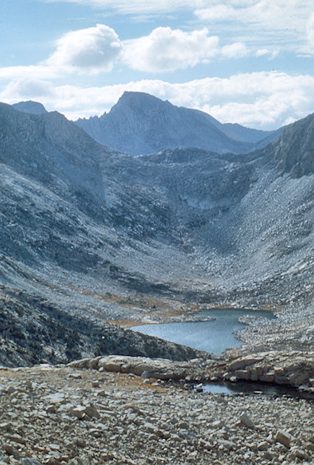 Brown Bear Lake from side of Mt. Hilgard - John Muir Wilderness 04 Sep 1976