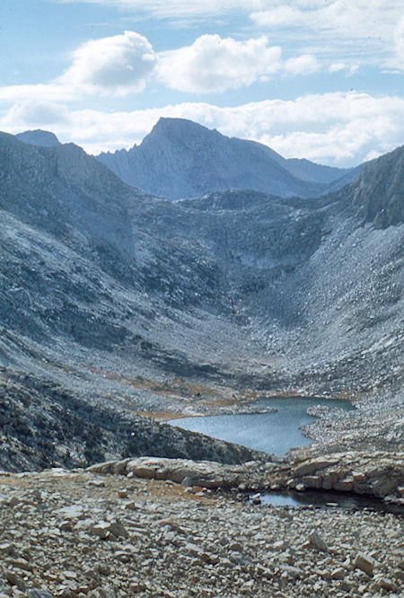 Brown Bear Lake from side of Mt. Hilgard<br>John Muir Wilderness 04 Sep 1976 Brown Bear Lake from side of Mt. Hilgard<br>John Muir Wilderness 04 Sep 1976