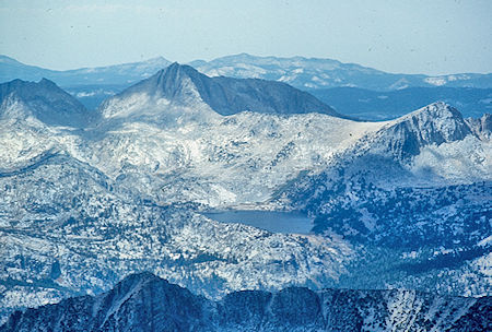 Mt. Hooper, Rose Lake from Mt. Hilgard<br>John Muir Wilderness 04 Sep 1976 Mt. Hooper, Rose Lake from Mt. Hilgard<br>John Muir Wilderness 04 Sep 1976