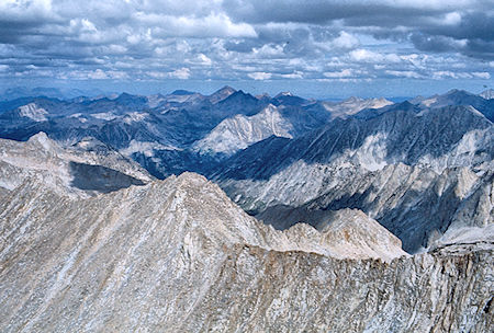 Looking over Second Recess to Laurel Creek from Mt. Hilguard - John Muir Wilderness 04 Sep 1976