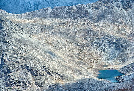 Italy Pass, Jumble Lake from Mt. Hilgard<br>John Muir Wilderness 04 Sep 1976 Italy Pass, Jumble Lake from Mt. Hilgard<br>John Muir Wilderness 04 Sep 1976