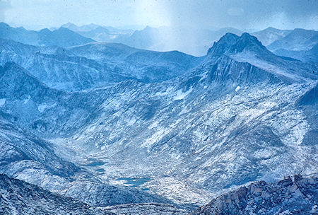 Gable Lakes, Gemini from Mt. Hilgard<br>John Muir Wilderness 04 Sep 1976 Gable Lakes, Gemini from Mt. Hilgard<br>John Muir Wilderness 04 Sep 1976