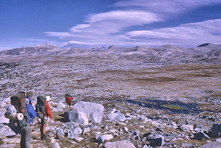 Piute Creek headwaters, Humphrey Basin - Kings Canyon National Park 25 Aug 1968