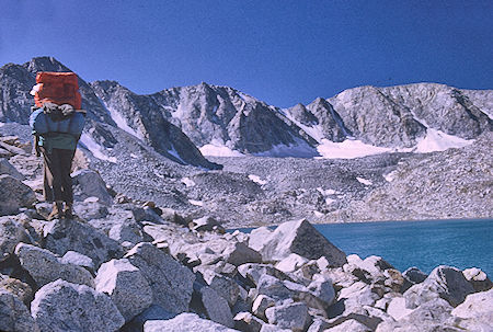 Tim McSweeney, Goethe Lake and Glacier on way to Alpine Col - Kings Canyon National Park 25 Aug 1968 Tim McSweeney, Goethe Lake and Glacier on way to Alpine Col - Kings Canyon National Park 25 Aug 1968