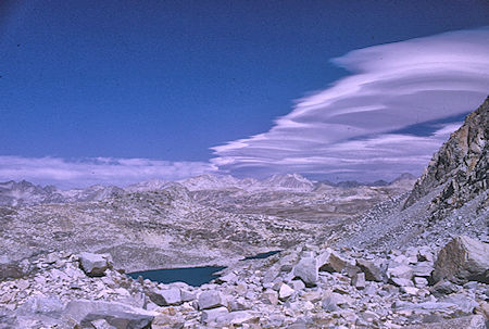 Goeth Lake and Humphrey Basin from Alpine Col - Kings Canyon National Park 25 aug 1968