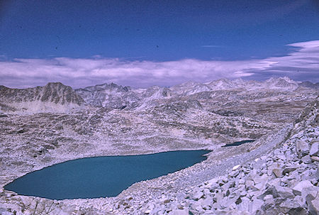 Goeth Lake and crest from Alpine Col - Kings Canyon National Park 25 Aug 1968 Goeth Lake and crest from Alpine Col - Kings Canyon National Park 25 Aug 1968