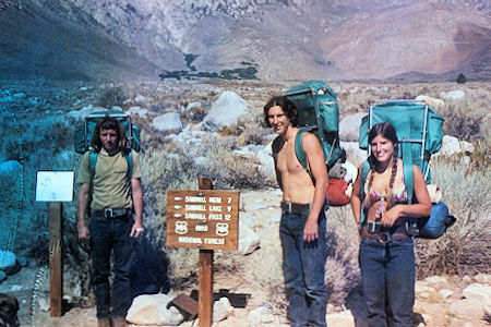 Sierra Nevada - John Muir Wilderness - Trailhead for Sawmill Pass - Larry O'Leary, Mark Twohey, Regina Reiner1972 Sierra Nevada - John Muir Wilderness - Trailhead for Sawmill Pass - Larry O'Leary, Mark Twohey, Regina Reiner1972