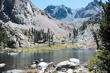 Sierra Nevada - John Muir Wilderness - Mule Lake on Sawmill Pass Trail 1975 Sierra Nevada - John Muir Wilderness - Mule Lake on Sawmill Pass Trail 1975