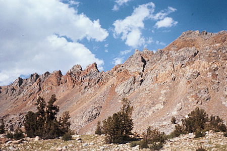 Sierra Nevada - Kings Canyon National Park - Color on Collusium Mountain from near Sawmill Pass 1972 Sierra Nevada - Kings Canyon National Park - Color on Collusium Mountain from near Sawmill Pass 1972