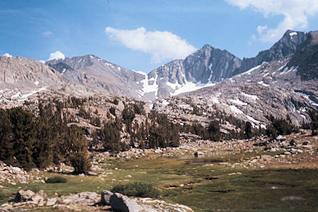 Sierra Nevada - Kings Canyon National Park - Mt Baxter and Baxter Col from Sawmill Pass Trail 1972 Sierra Nevada - Kings Canyon National Park - Mt Baxter and Baxter Col from Sawmill Pass Trail 1972