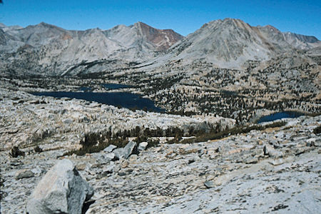 Sierra Nevada - Kings Canyon National Park - Woods Lake Basin, Crater Mountain and Cedric Wright from near Stocking Lake 1975 Sierra Nevada - Kings Canyon National Park - Woods Lake Basin, Crater Mountain and Cedric Wright from near Stocking Lake 1975