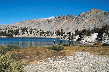 Sierra Nevada - Kings Canyon National Park - Lake above Woods Lake, Colosseum Mountain 1975 Sierra Nevada - Kings Canyon National Park - Lake above Woods Lake, Colosseum Mountain 1975