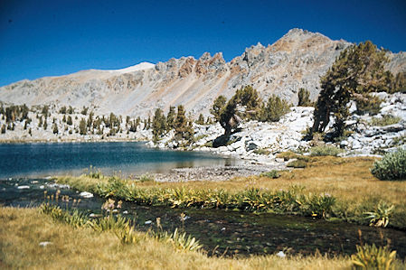 Sierra Nevada - Kings Canyon National Park - Lake above Woods Lake, Colosseum Mountain 1975 Sierra Nevada - Kings Canyon National Park - Lake above Woods Lake, Colosseum Mountain 1975