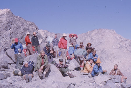 The gang on Glen Pass - Kings Canyon National Park 24 Aug 1963