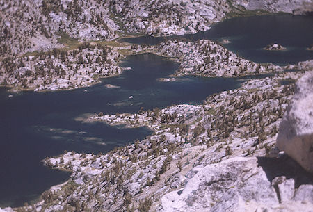 Rae Lakes from Fin Dome<br>Kings Canyon National Park 31 Aug 1970 Rae Lakes from Fin Dome<br>Kings Canyon National Park 31 Aug 1970