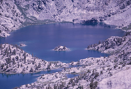 Upper Rae Lake from Fin Dome<br>Kings Canyon National Park 31 Aug 1970 Upper Rae Lake from Fin Dome<br>Kings Canyon National Park 31 Aug 1970