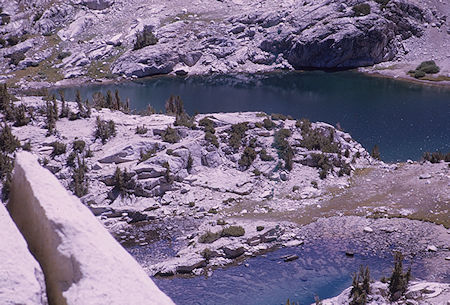 'Saddle Lake' from Fin Dome<br>Kings Canyon National Park 31 Aug 1970 'Saddle Lake' from Fin Dome<br>Kings Canyon National Park 31 Aug 1970