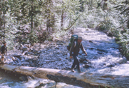 Crossing Bubbs Creek enroute to East Lake - Kings Canyon National Park 26 Aug 1963 Crossing Bubbs Creek enroute to East Lake - Kings Canyon National Park 26 Aug 1963