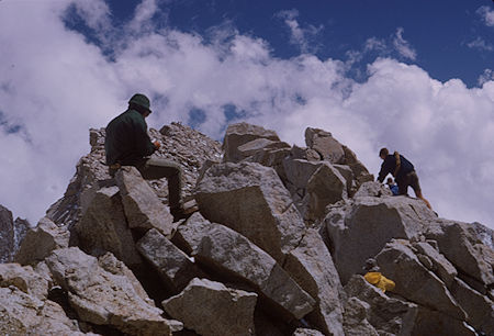 Final approach to top of Mt. Tyndall - 18 Aug 1965