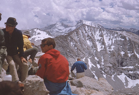 Mt. Whitney (back), Mt. Barnard (front) from top of Mt. Tyndall - 18 Aug 1965