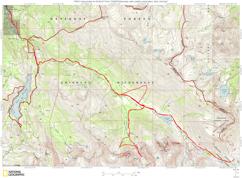 Kennedy Lake Exploration Map 1995 Kennedy Lake Exploration Map 1995