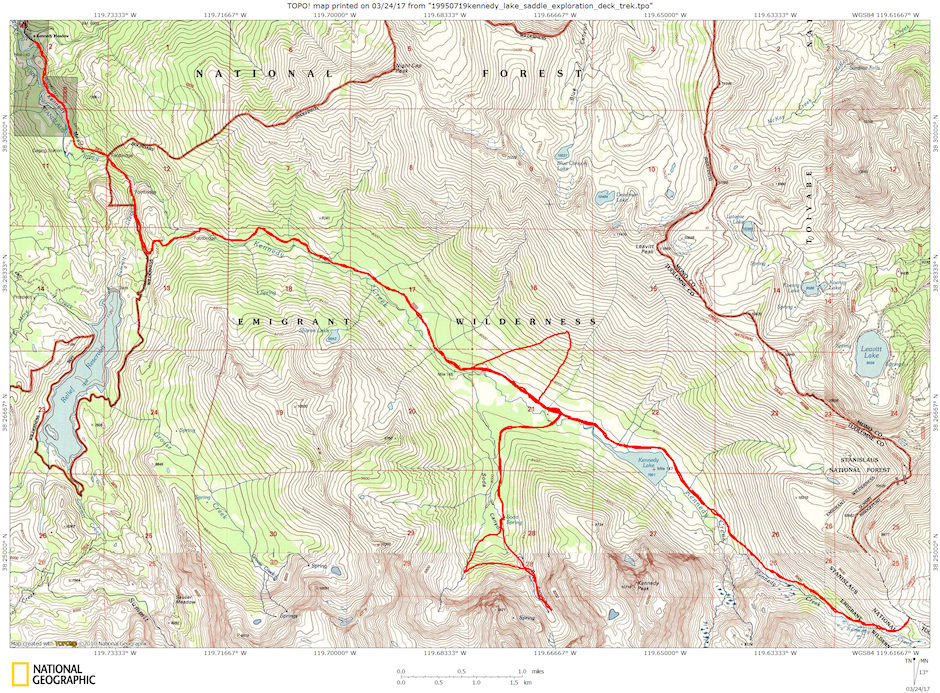 Kennedy Lake Exploration Map 1995