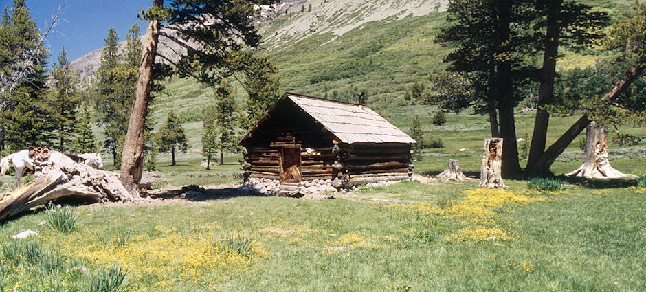 Cabin below Kennedy Lake - Emigrant Wilderness 1993