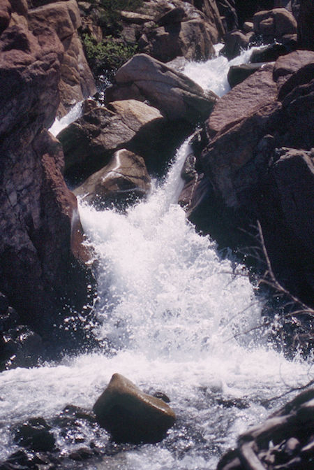 Upper Soda Canyon cascade - Emigrant Wilderness 1995 Upper Soda Canyon cascade - Emigrant Wilderness 1995