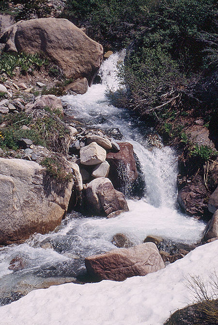 Upper Soda Canyon cascade - Emigrant Wilderness 1995 Upper Soda Canyon cascade - Emigrant Wilderness 1995