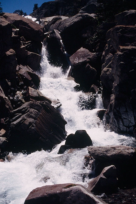 Upper Soda Canyon cascade - Emigrant Wilderness 1995 Upper Soda Canyon cascade - Emigrant Wilderness 1995