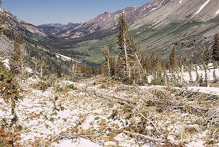 Avalanche debris, Kennedy Lake - Emigrant Wilderness 1995 Avalanche debris, Kennedy Lake - Emigrant Wilderness 1995