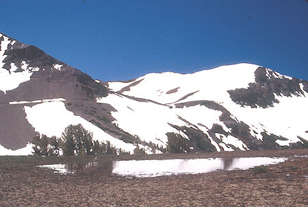 Big Sam from Kennedy Saddle, old mine road half way up on left - Emigrant Wilderness 1995 Big Sam from Kennedy Saddle, old mine road half way up on left - Emigrant Wilderness 1995