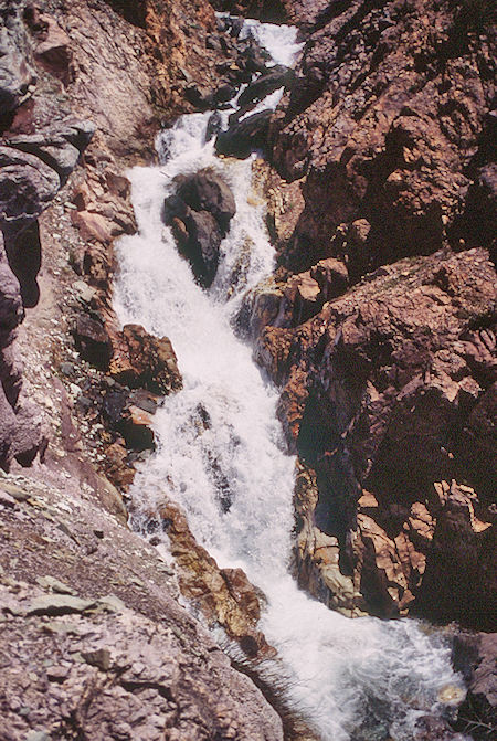 Kennedy Creek cascade on way back down to camp - Emigrant Wilderness 1995