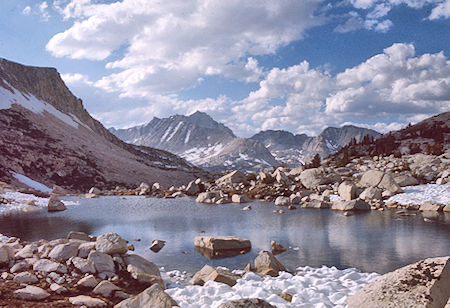 Lake on Pine Creek Pass - John Muir Wilderness 04 Jul 1975 Lake on Pine Creek Pass - John Muir Wilderness 04 Jul 1975