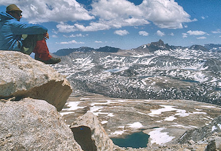 Gordon Lee, Mt. Humphrey,  Royce Lake #2 from Royce Peak - John Muir Wilderness 05 Jul 1975