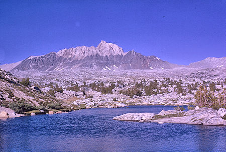 Mt. Humphrey and lake above Golden Trout Lake - John Muir Wilderness 17 Aug 1962