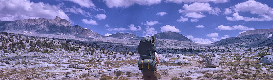 Mt. Humphrey (left) and Piute Pass (right) from near Golden Trout Lake - John Muir Wilderness 17 Aug 1962 Mt. Humphrey (left) and Piute Pass (right) from near Golden Trout Lake - John Muir Wilderness 17 Aug 1962