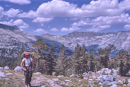 Looking back down Piute Canyon from near Golden Trout Lake - John Muir Wilderness 17 Aug 1962