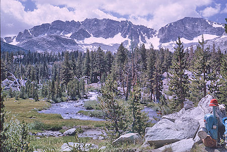 Glacier Divide from Piute Creek - John Muir Wilderness 17 Aug 1962