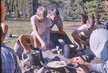 Breakfast at Hutchinson Meadow - John Muir Wilderness 17 Aug 1962