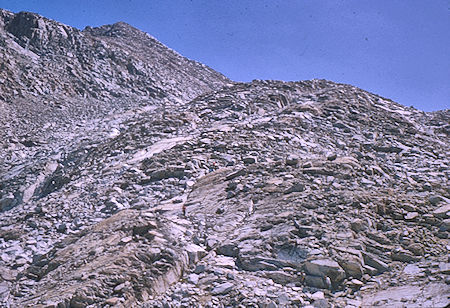 The route up Peak 13231<br>Kings Canyon National Park 25 Aug 1964