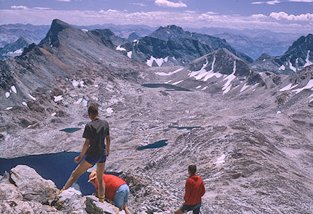Black Divide, Muir Pass (right) from Peak 13231<br>Kings Canyon Naitonal Park 25 Aug 1964