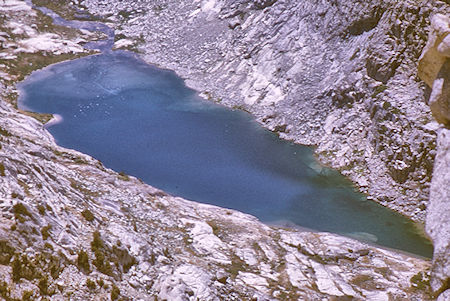 Lower Palisade Lake from Cirque Pass Peak - Kings Canyon National Park 24 Aug 1970