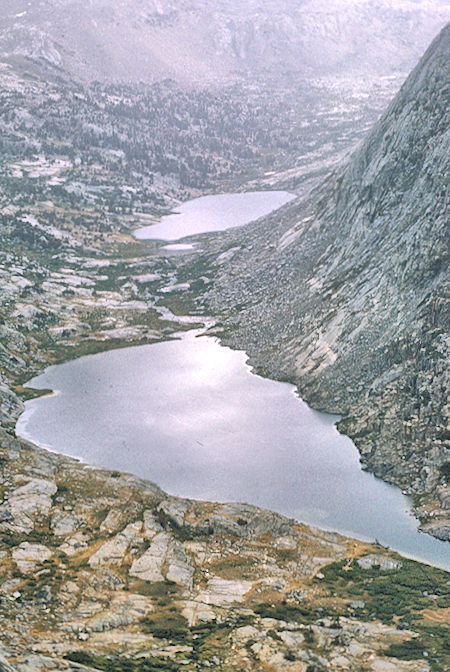 Palisade Lakes descending from Cirque Pass - Kings Canyon National Park 25 Aug 1970