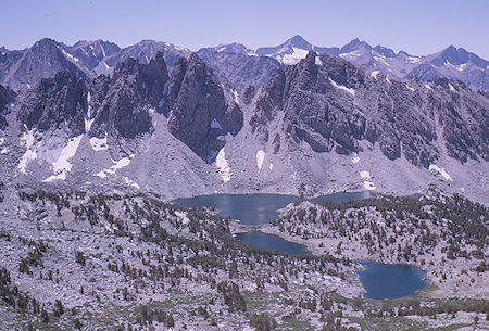 Kearsarge Lakes and Mount Brewer and Mount Brewer from Kearsarge Pass Trail - Kings Canyon Narional Park 24 Aug 1963 Kearsarge Lakes and Mount Brewer from Kearsarge Pass Trail - Kings Canyon Narional Park 24 Aug 1963