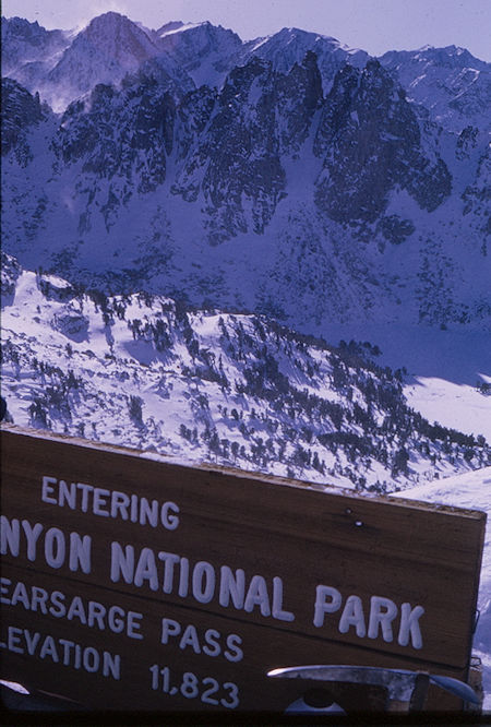 The Pinnacle and Kearsarge Lake from Kearsarge Pass - Kearsarge Pass 1967