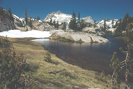 Tower Peak over Kirkwood Pass Lake - Hoover Wilderness 1991