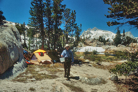 Tower Peak from camp at Kirkwood Pass Lake, Gil Beilke - Hoover Wilderness 1991