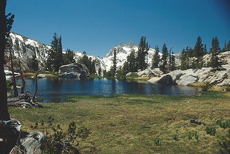 Tower Peak over Kirkwood Pass Lake - Hoover Wilderness 1991