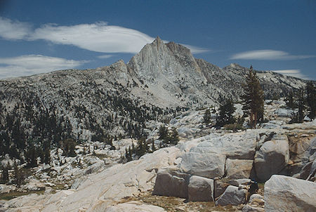 Hawksbeak Peak over Rainbow Canyon - Hoover Wilderness 1992